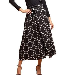 Eva Franco Anthropologie Wide Leg Cropped Pants Palazzo Polka Dot Women’s 4